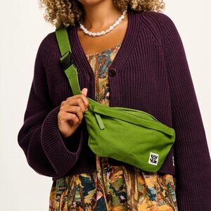 Lucy & Yak canvas bum bag in green